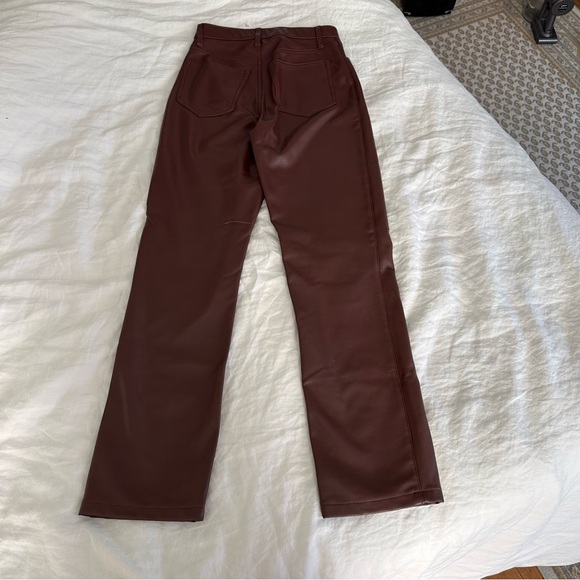 Abercrombie Brown Vegan Leather Pants - Picture 4 of 4